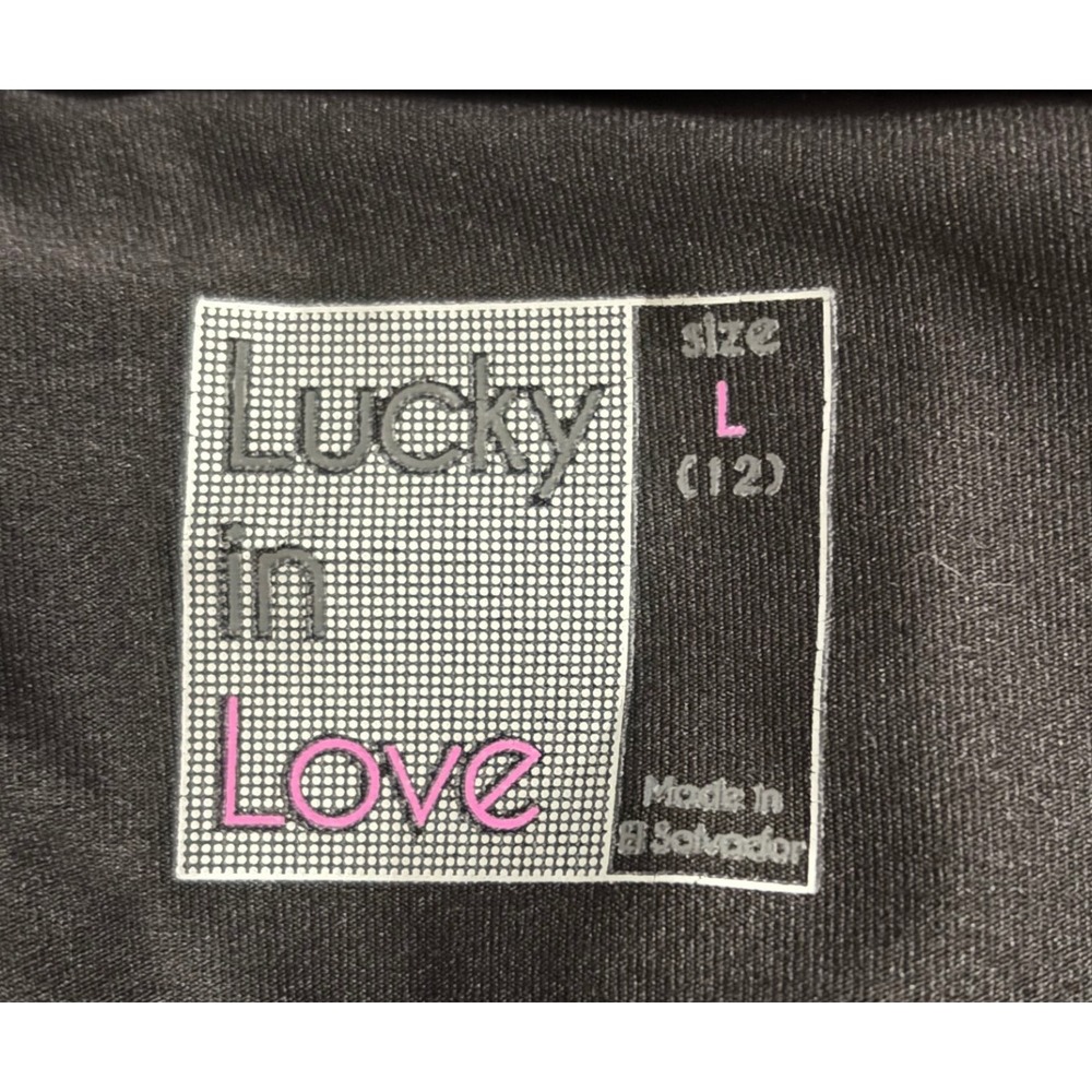 NEW Lucky in Love | All Over‎ Letter Print Skort + Micro Incline Tank Sz L - Picture 4 of 14